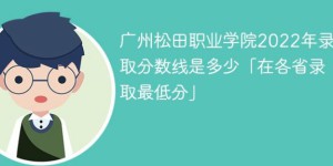 广州松田职业学院2022年最低录取分数线是多少（本省+外省）