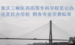 重庆三峡医药高等专科学校是公办还是民办学校 附各专业学费标准