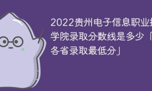 贵州电子信息职业技术学院2022年最低录取分数线是多少「理科+文科」