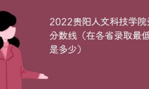 贵阳人文科技学院2022年最低录取分数线是多少（省内+外省）
