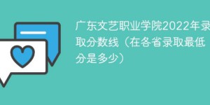 广东文艺职业学院2022年最低录取分数线是多少（本省+外省）