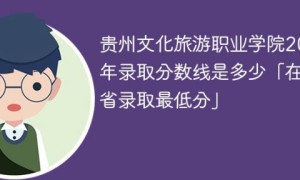 贵州文化旅游职业学院2022年各省录取分数一览表「最低分+最低位次+省控线」