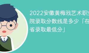安徽黄梅戏艺术职业学院2022年最低录取分数线是多少分（最低位次+省控线）