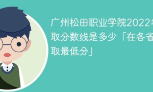 广州松田职业学院2022年最低录取分数线是多少（本省+外省）