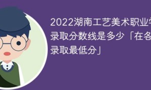 湖南工艺美术职业学院2022年各省录取分数线一览表「最低分+最低位次+省控线」