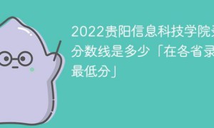 贵阳信息科技学院2022年各省录取分数线一览表「最低分+最低位次+省控线」