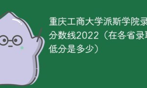 重庆工商大学派斯学院2022年最低录取分数线一览表（本省+外省）